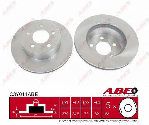 Front brake disc ventilated ABE C3Y011ABE