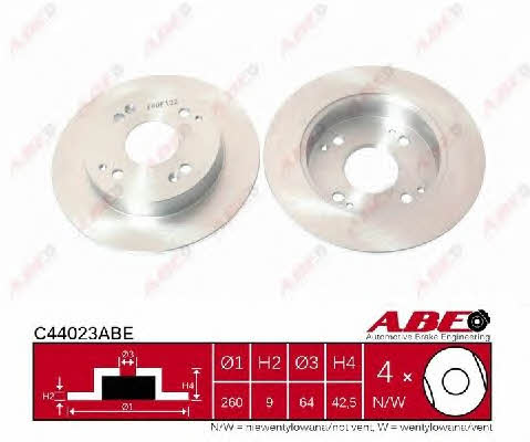 ABE C44023ABE Rear brake disc, non-ventilated C44023ABE