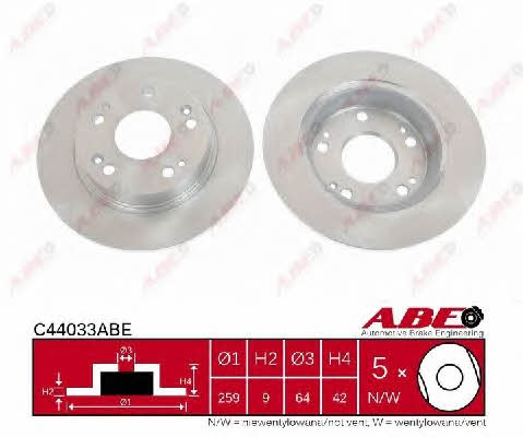 Rear solid brake disc ABE C44033ABE