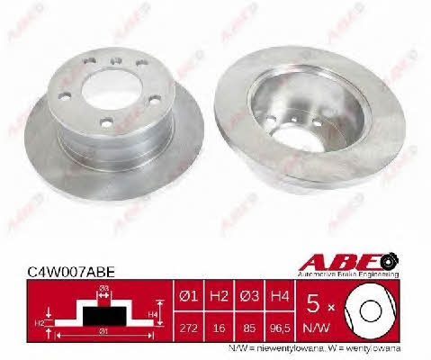 Rear solid brake disc ABE C4W007ABE