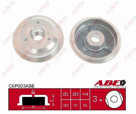 Rear brake drum ABE C6P003ABE