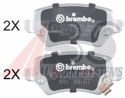 ABS 37296S Brake Pad Set, disc brake 37296S