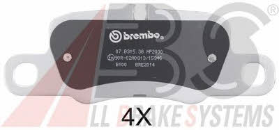 ABS 37820S Brake Pad Set, disc brake 37820S