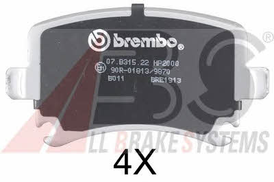 ABS 37411S Brake Pad Set, disc brake 37411S