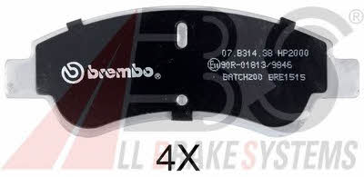 ABS 37272S Brake Pad Set, disc brake 37272S