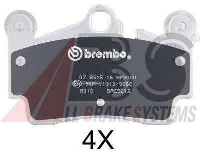 ABS 37365S Brake Pad Set, disc brake 37365S