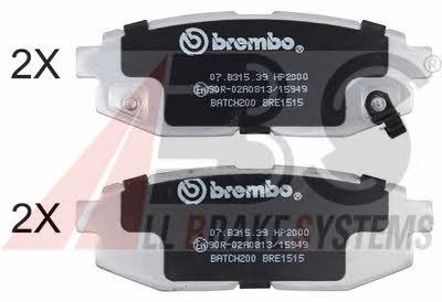 ABS 37499S Brake Pad Set, disc brake 37499S
