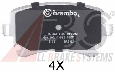 ABS 37366S Brake Pad Set, disc brake 37366S