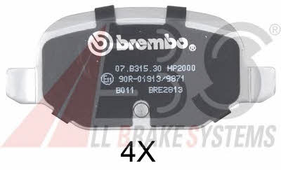 ABS 37311S Brake Pad Set, disc brake 37311S