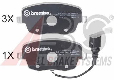 ABS 37338S Brake Pad Set, disc brake 37338S