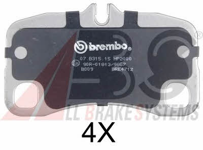 ABS 37726S Brake Pad Set, disc brake 37726S