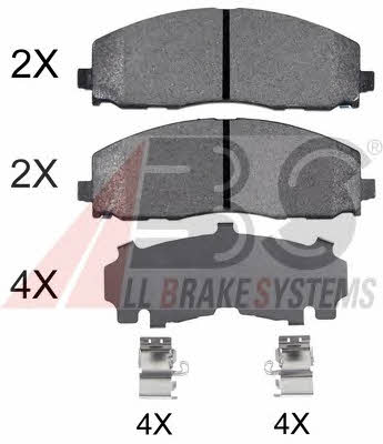 ABS 37936 OE Brake Pad Set, disc brake 37936OE