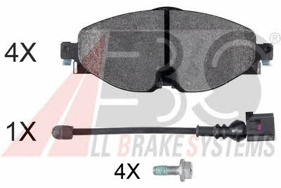 ABS 37958 OE Brake Pad Set, disc brake 37958OE