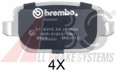 ABS 37561S Brake Pad Set, disc brake 37561S