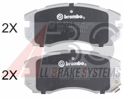 ABS 36878S Brake Pad Set, disc brake 36878S