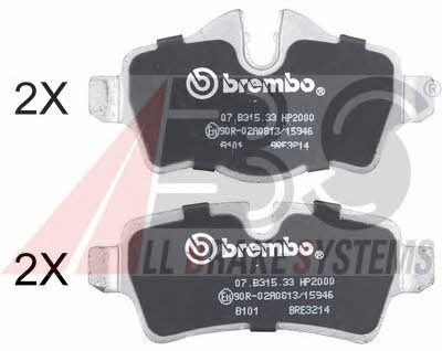 ABS 37629S Brake Pad Set, disc brake 37629S