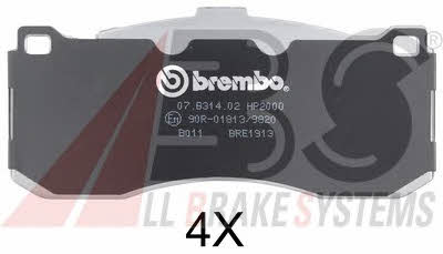 ABS 37689S Brake Pad Set, disc brake 37689S