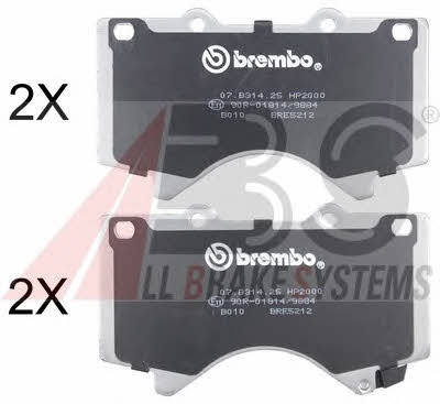 ABS 37701S Brake Pad Set, disc brake 37701S