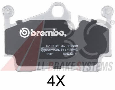 ABS 37697S Brake Pad Set, disc brake 37697S