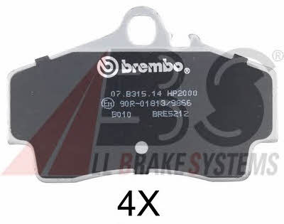 ABS 37102S Brake Pad Set, disc brake 37102S