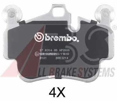 ABS 37694S Brake Pad Set, disc brake 37694S