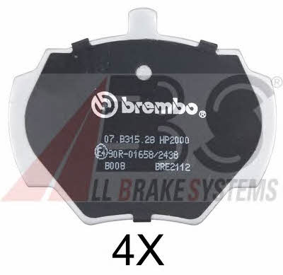 ABS 36125S Brake Pad Set, disc brake 36125S