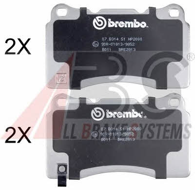 ABS 37447S Brake Pad Set, disc brake 37447S