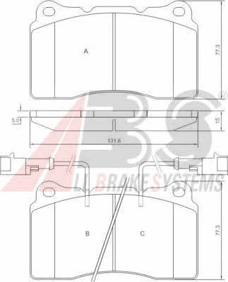 ABS 37106S Brake Pad Set, disc brake 37106S