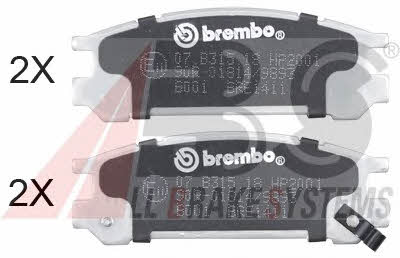 ABS 36721S Brake Pad Set, disc brake 36721S