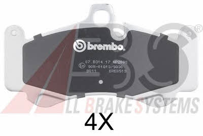 ABS 37572S Brake Pad Set, disc brake 37572S