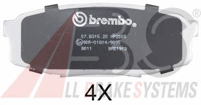 ABS 37702S Brake Pad Set, disc brake 37702S