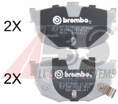ABS 36692S Brake Pad Set, disc brake 36692S