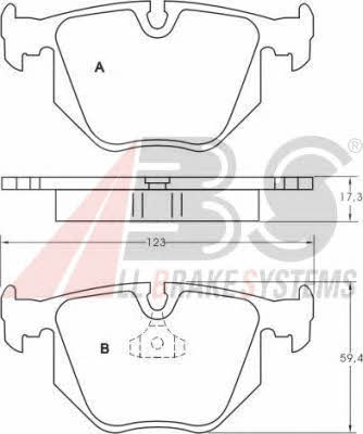 ABS P 06 020 Brake Pad Set, disc brake P06020