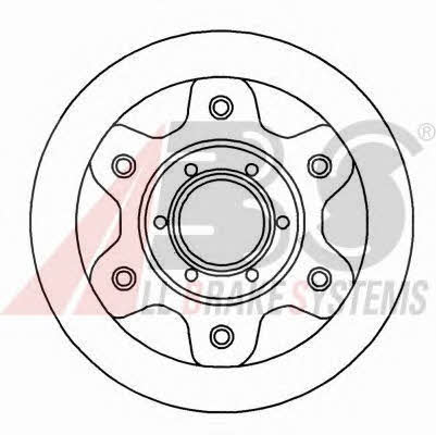 ABS 16943 Unventilated front brake disc 16943