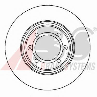 ABS 15014 Unventilated front brake disc 15014