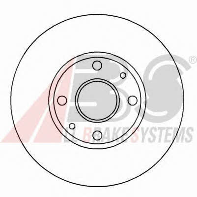 ABS 15030 Unventilated front brake disc 15030