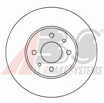 ABS 15050 Front brake disc ventilated 15050