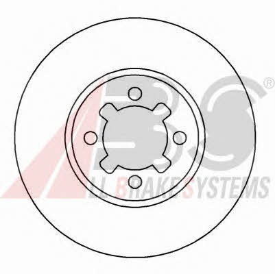 ABS 15538 Unventilated front brake disc 15538