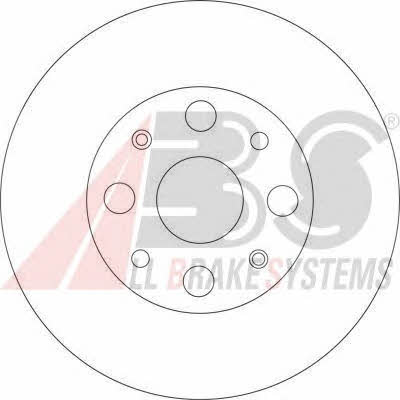 ABS 17364 Front brake disc ventilated 17364
