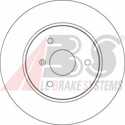 Unventilated front brake disc ABS 17161