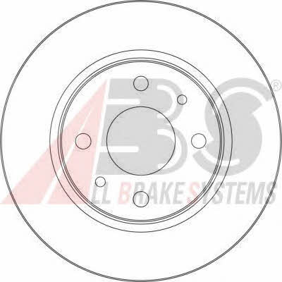 Front brake disc ventilated ABS 17339