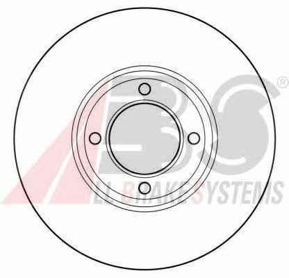 ABS 15729 Unventilated front brake disc 15729