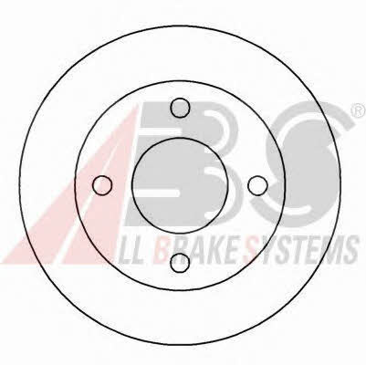 ABS 15753 Unventilated front brake disc 15753