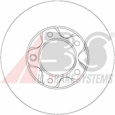ABS 15773 Unventilated front brake disc 15773
