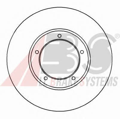 ABS 15827 Front brake disc ventilated 15827