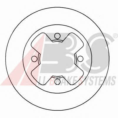ABS 15847 Front brake disc ventilated 15847