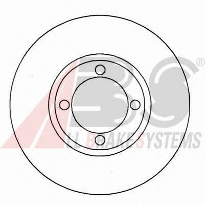 ABS 15924 Unventilated front brake disc 15924