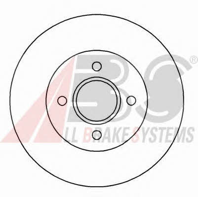 ABS 16071 Front brake disc ventilated 16071