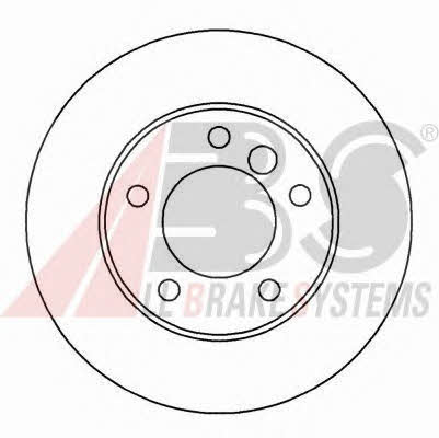 ABS 16085 Front brake disc ventilated 16085