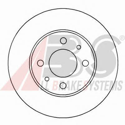 ABS 16127 Unventilated front brake disc 16127